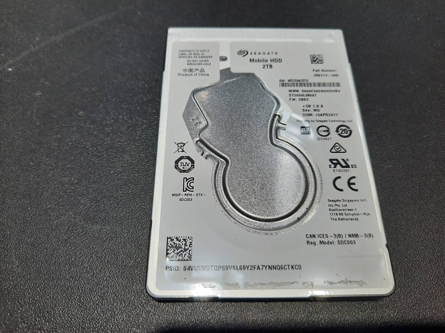 SEAGATE ST2000LM007 韌體異常 資料恢復率約99%