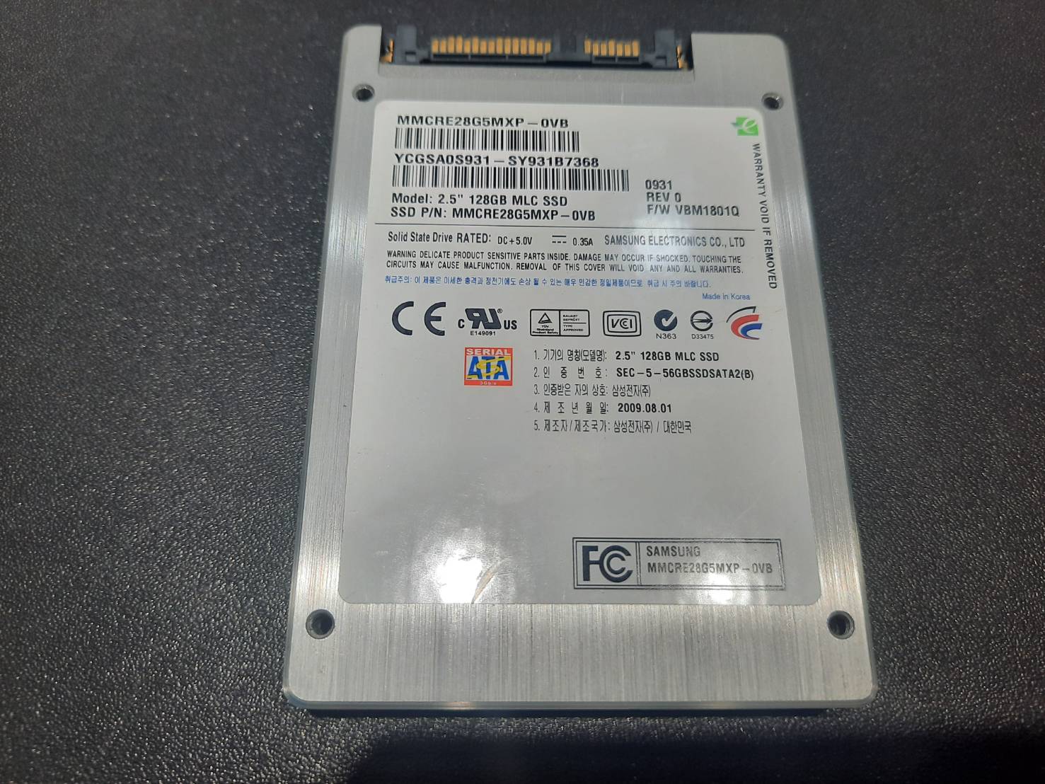 彰化-SSD SAMSUNG 128GB 提示格式化(分區表異常)