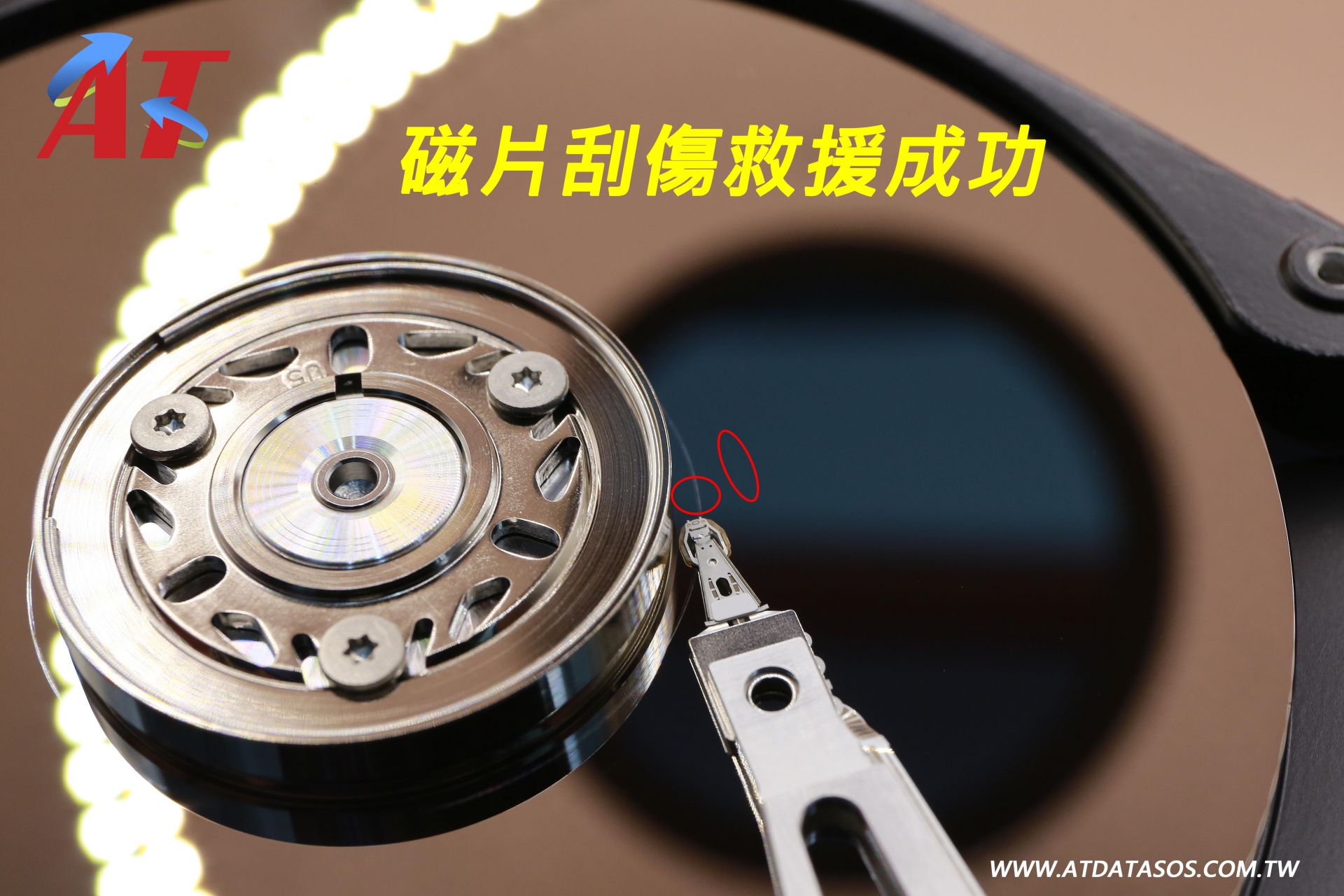 劉小姐 硬碟嚴重異音、磁片刮傷